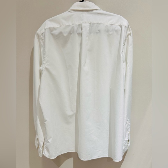 Ralph Lauren White Oxford Shirt with Navy Pony Embroidery - Picture 5 of 6